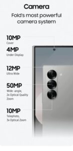 Samsung Galaxy Z fold 6 camera 